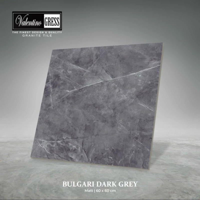 Granit 60x60 Valentino Gress Bulgari Dark Grey | Matt