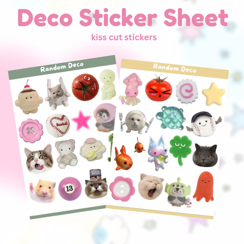 

CUTE DECO STICKER SHEET / KAWAII DECO STICKER FOR JOURNALING SCRAPBOOK