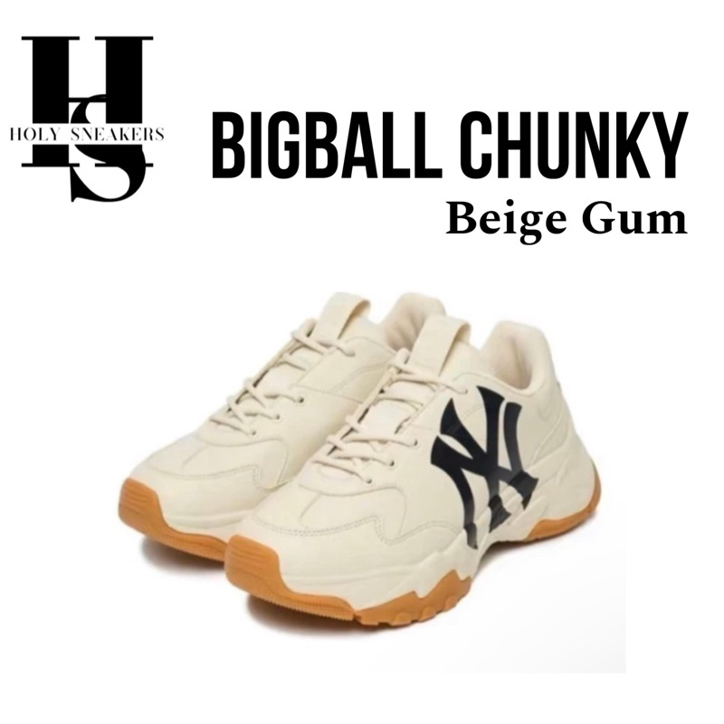 Sepatu New York MLB Bigball Chunky Beige Gum Original