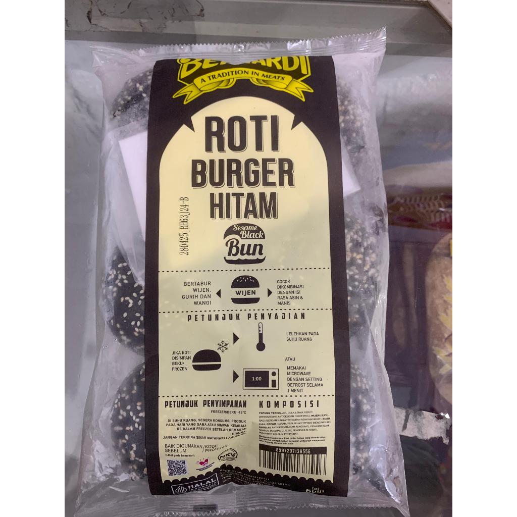 

roti burger bernardi hitam