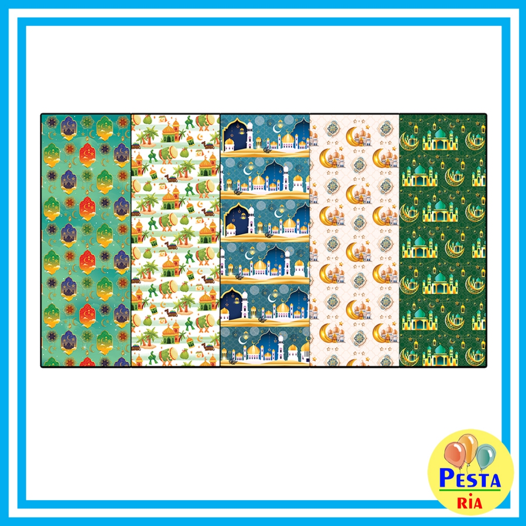 

Murah!! (1Lmbr) Kertas Kado Motif ISLAMIC A, Kertas Kado Lebaran Idul Fitri, Kertas Kado Islamic, bungkus kado, kertas kado lebaran 2025