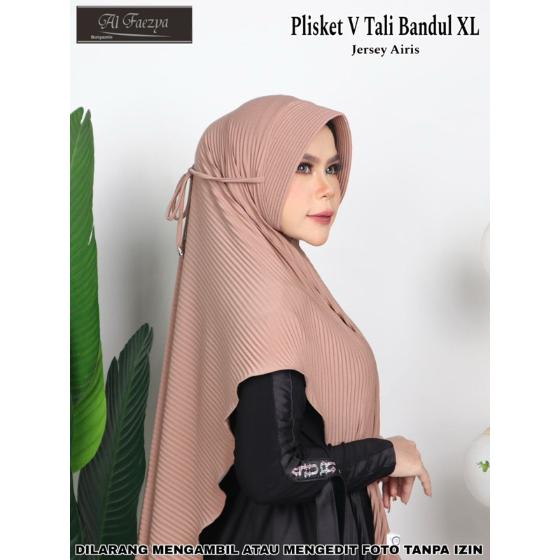 236 JILBAB AL FAEZYA JUMBO XL PED TALI BANDUL PLISKET JERSEY AIRIS / HIJAB INSTAN KHIMAR BERGO ORI B