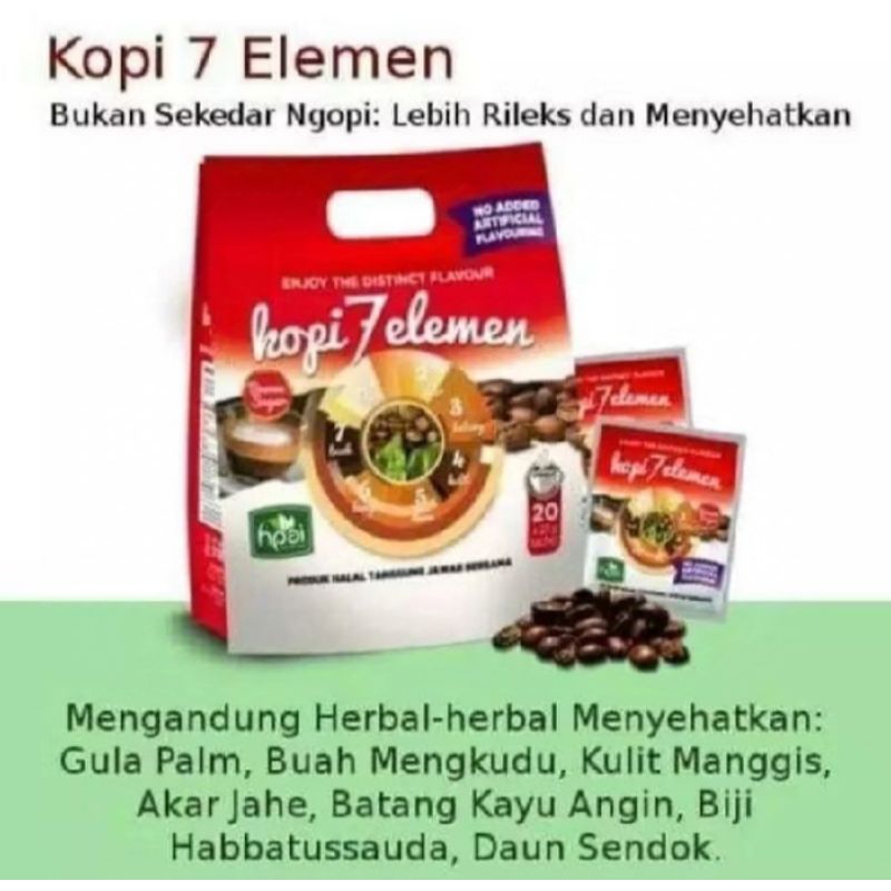 

KOPI SEVEL/7 ELEMEN ORIGINAL HNI HPAI-kopi stamina pria