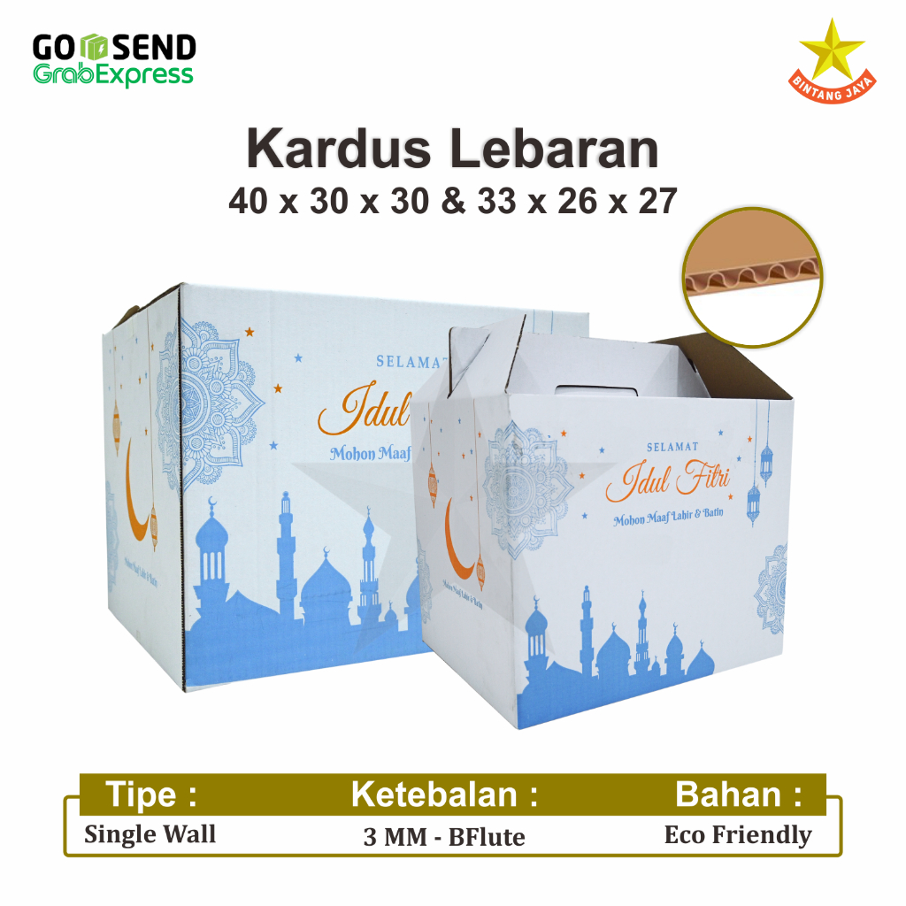 

DUS BOX PARCEL HAMPERS LEBARAN IDUL FITRI 40x30x30 / DUS BOX SEMBAKO LEBARAN JINJING 33x26x27