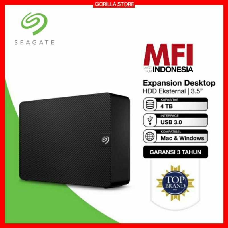 Seagate Expantion Hardisk External 4 TB - Hitam