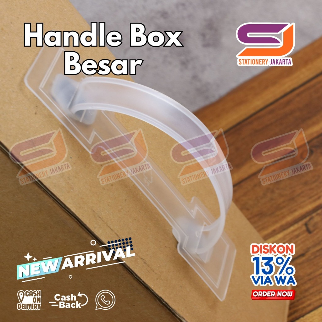 

Pegangan Handle Gagang Besar Kardus Plastik Bening Karton Box Eceran