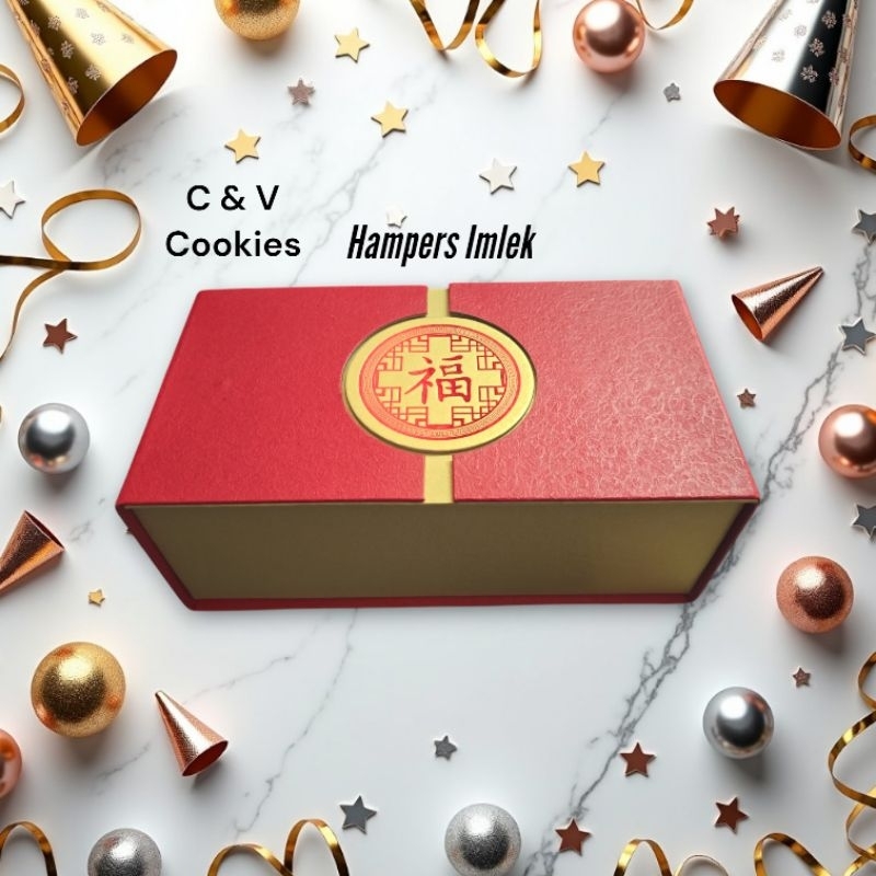 

Hampers Imlek Cny 2025 ..C & V Cookies / kue kering imlek / kue sincia / hampers kue / kue tahun baru / kue kering imlek
