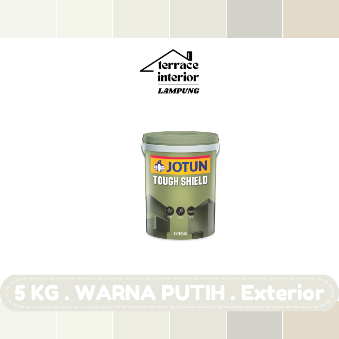 Cat Tembok Tough Shield Jotun warna Putih 5 kg