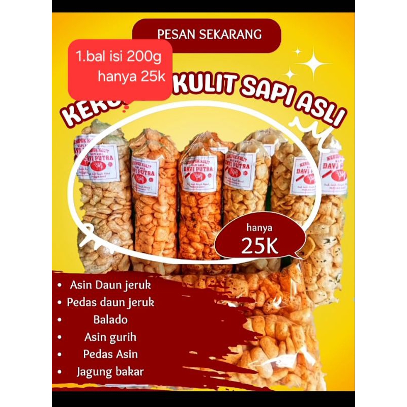

krupuk kulit sapi asli 100%ori