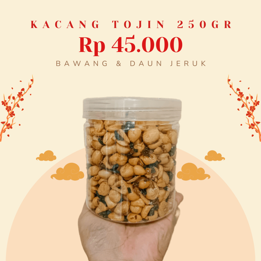 

KACANG TOJIN BAWANG DAUN JERUK 250GR 700GR - HOMEMADE MEDAN