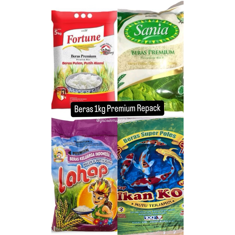 

BERAS 1KG OPUNG & REPACK BERAS PREMIUM KOI SANIA FORTUNE