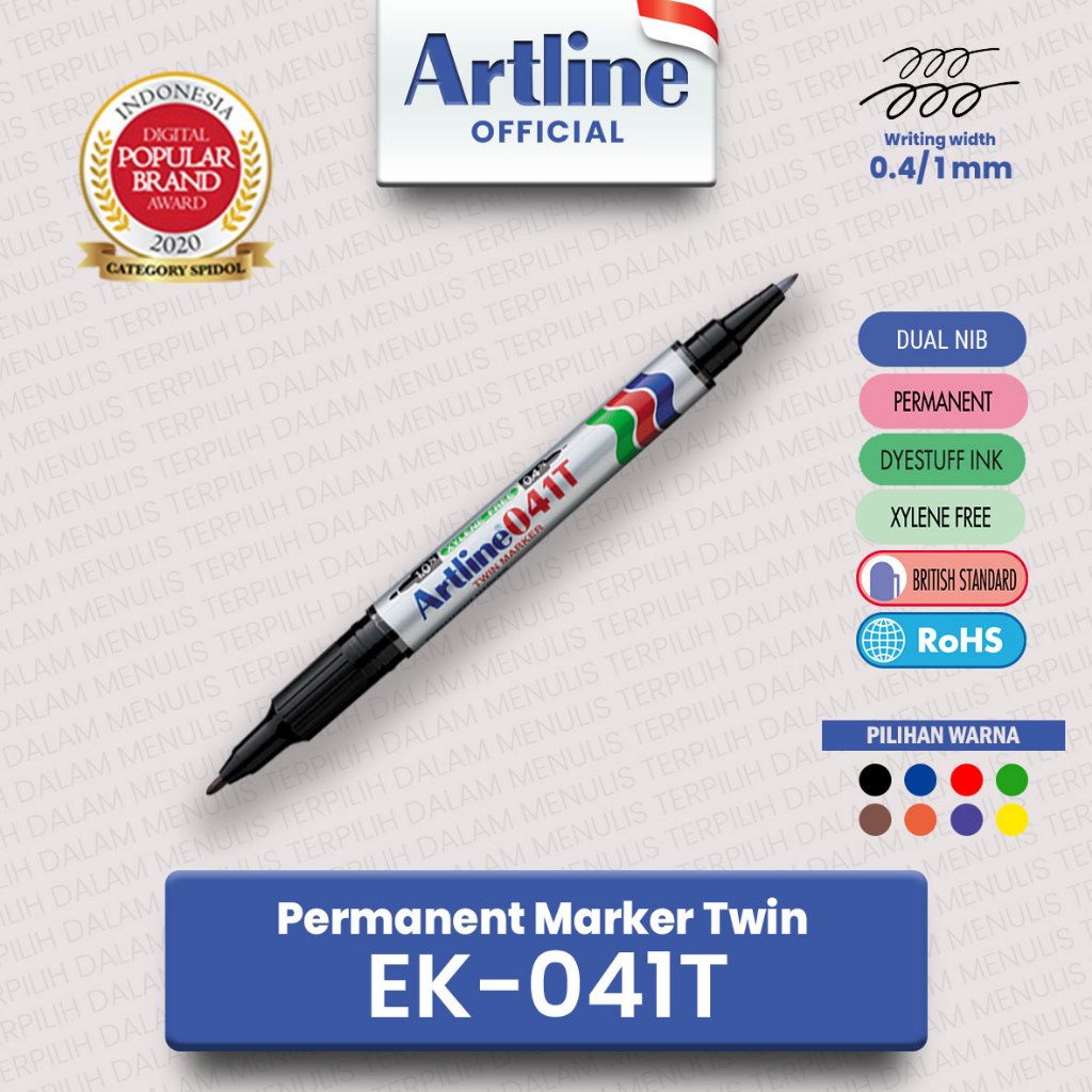 

(LIVE) ARTLINE Spidol Permanent Marker EK-041T 2