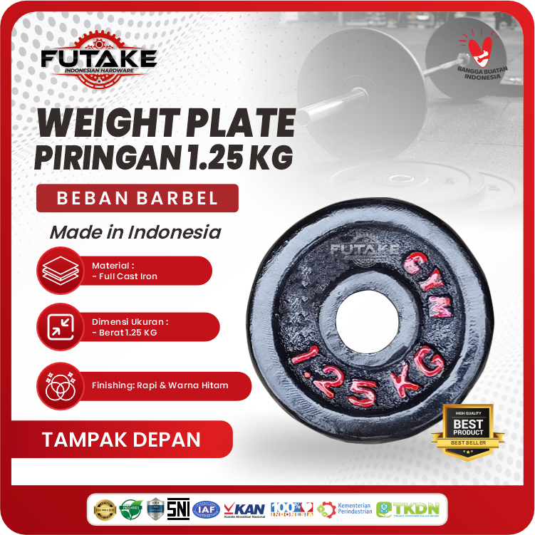 FUTAKE - Weight Plate Besi Cor Piringan Beban Barbel
