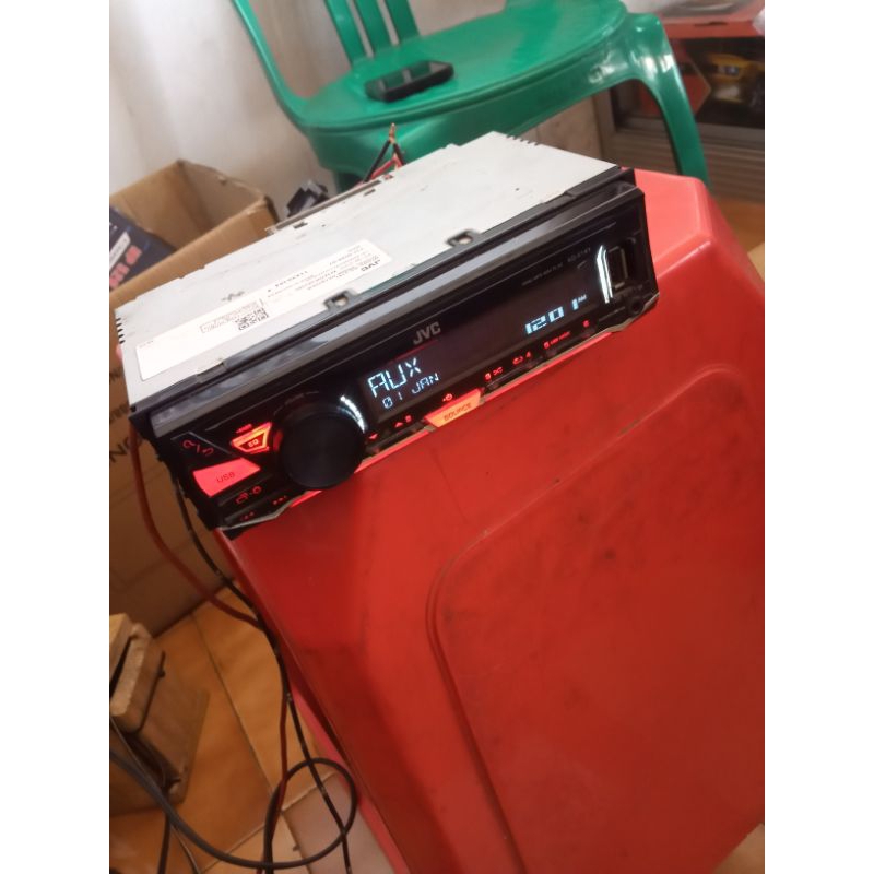 Headunit single din JVC Usb aux tape mobil