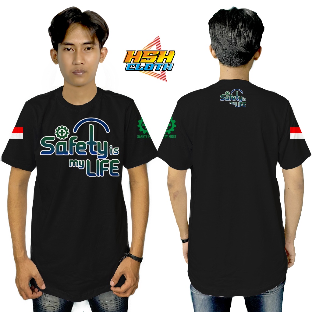 Baju Kaos Distro K3 Safety is My Life Profesi Perusahaan Bisa Custom - HSHCloth