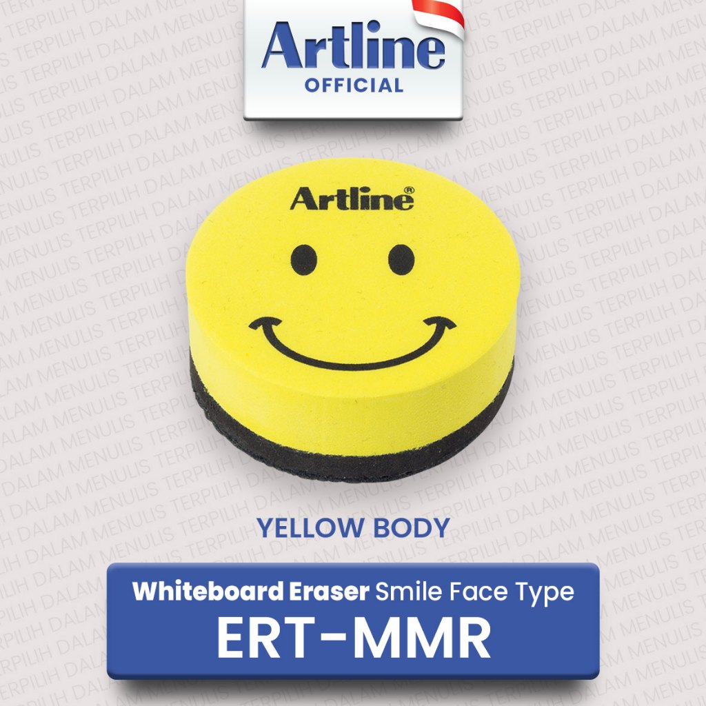 

(LIVE) ARTLINE Penghapus Whiteboard Eraser Magnetic Smiley Face ERT-MMR 2