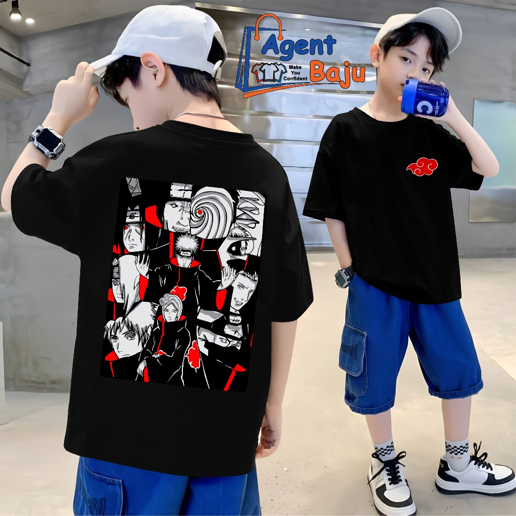 Baju Kaos Atasan Anak Laki-Laki Anime Naruto Shipuden Uchiha Itachi