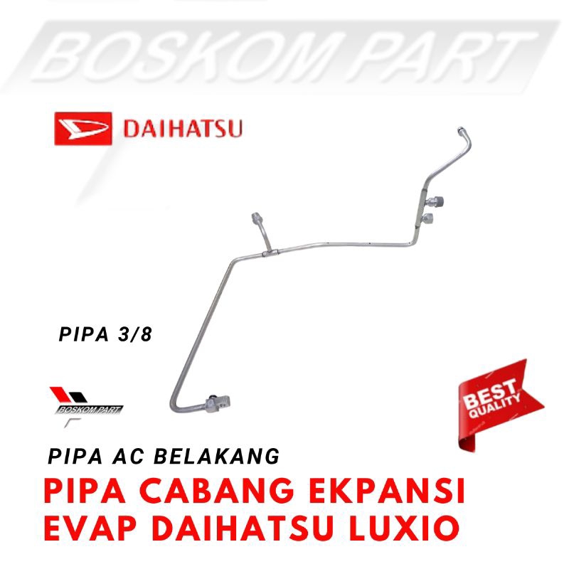 Selang pipa Double blower belakang Ac Luxio ekpansi evap 3/8 Pipa AC luxio Aluminium cabang