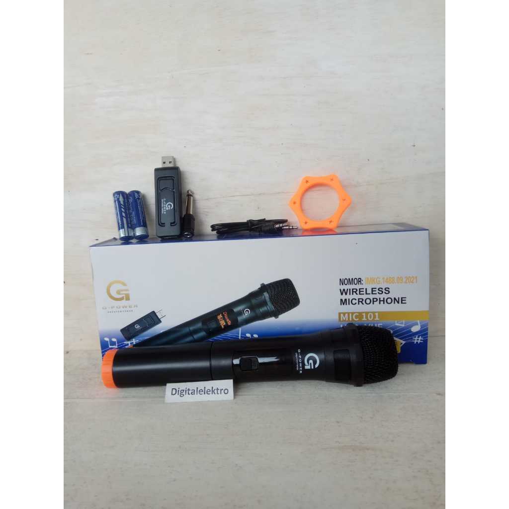 Mic wireless g power black usb-vhf Microphone Wireless G-Power Mic 101 professional