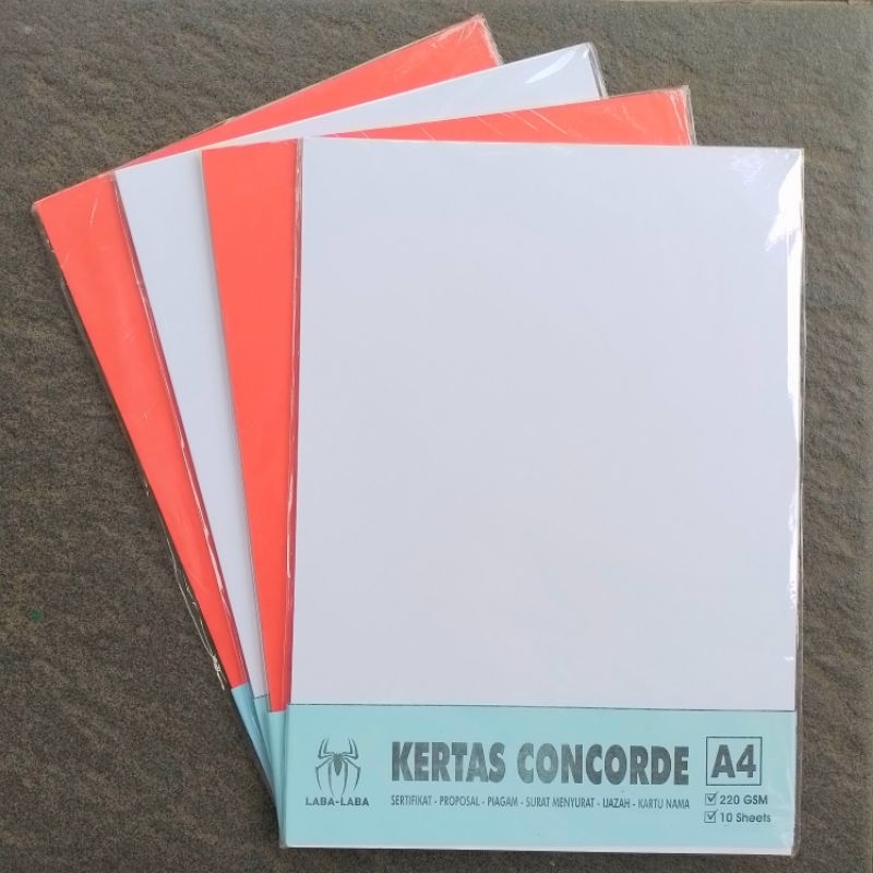 

Kertas Concorde A4 220 gram ( 10 Lembar ) [ Original ]