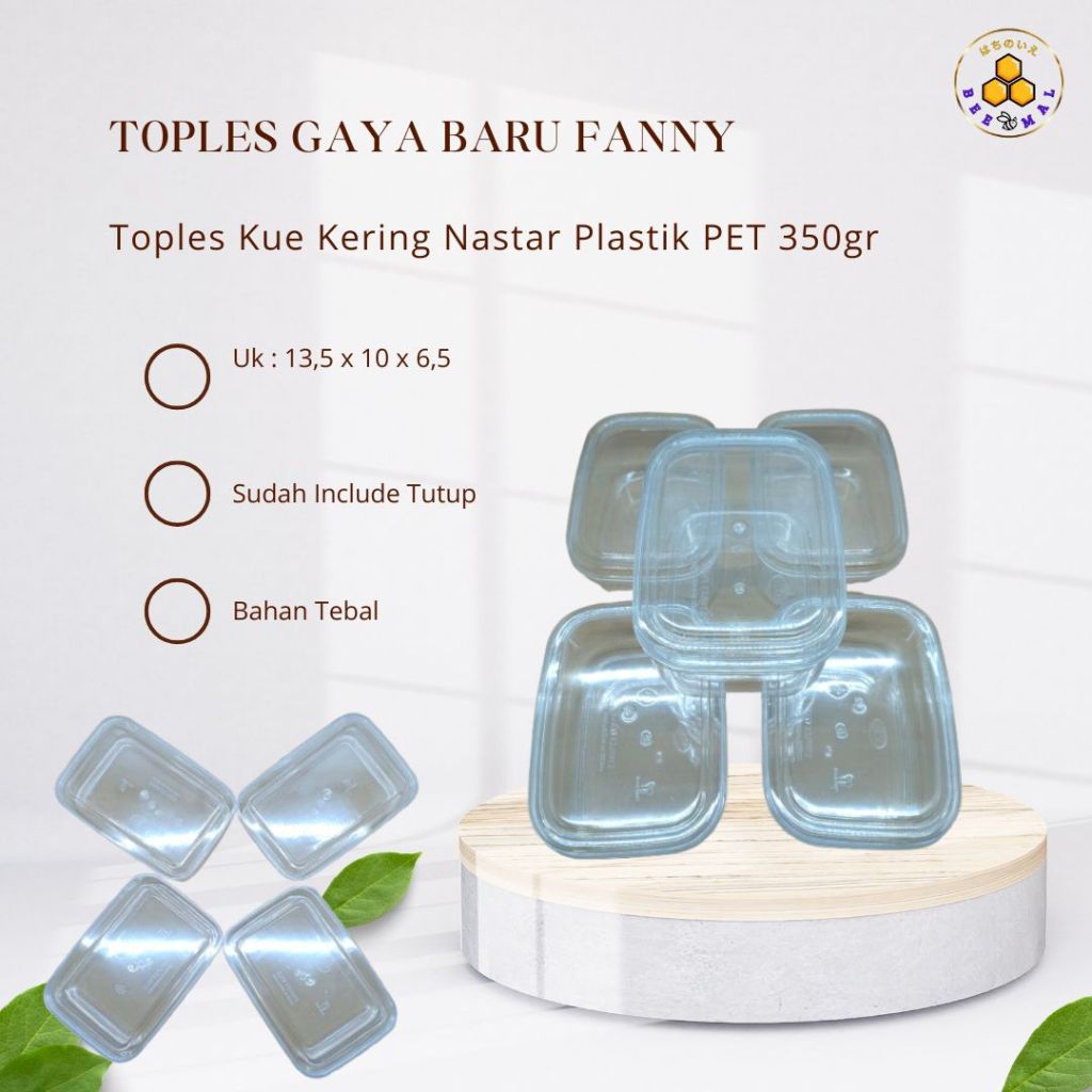 Toples Gaya Baru Toples Fanny Kue Kering Nastar Plastik Mika 350 Gram
