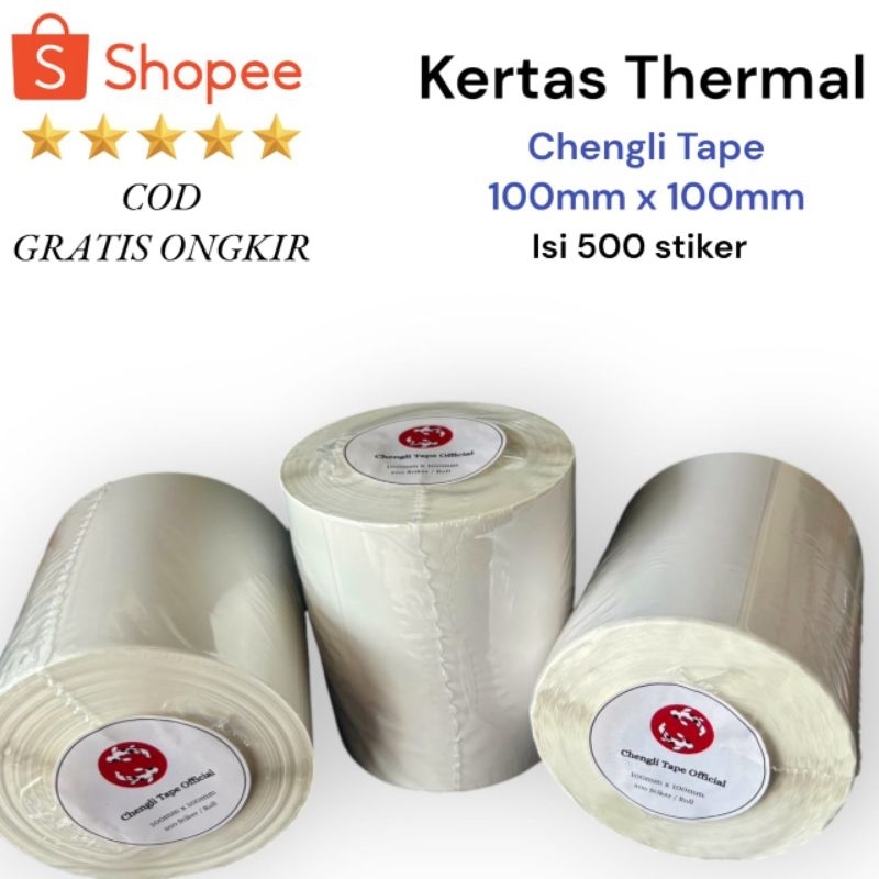 

Label Thermal 100 x 100 isi 500 pcs | Kertas Thermal 100 x 100 isi 500 | Label Resi