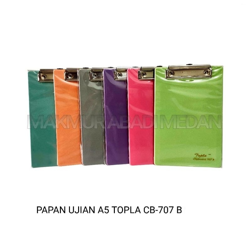 

(1Pcs) Papan Ujian A5 TOPLA CB-707B Papan Ujian Plastik Clipboard A5 Papan Jalan Warna