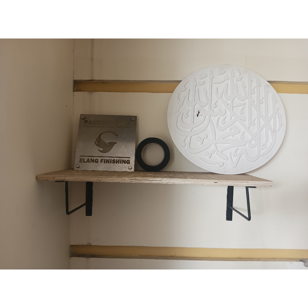 PLAT STRIP BESI L PENYANGGA BRACKET SIKU RAK SUDUT DINDING PAPAN AMBALAN GANTUNGAN