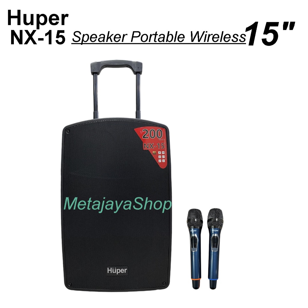 Speaker Portable Huper NX-15 Speaker Trolley Huper 15 Inch