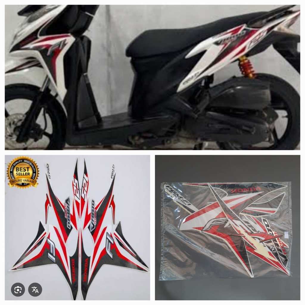 STIKER MOTOR HONDA VARIO 125 TECHNO 2014 STRIPING FULL SET BODY MOTOR