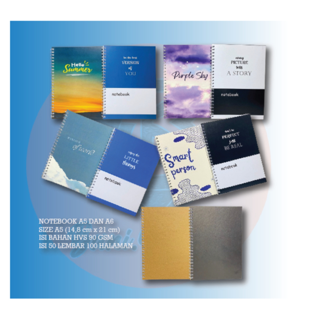 

Bani Kertas / Notebook A5 Buku Catatan A5 Notebook Aesthetic Notebook Spiral isi Garis dan Polos