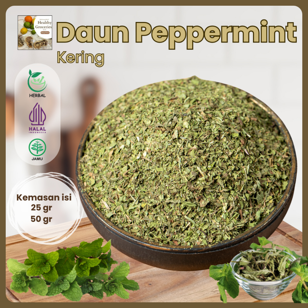 

Daun Peppermint Kering 25gr 50gr / Dried Rolled Peppermint Tea / Teh Daun Mint Kering Herbal