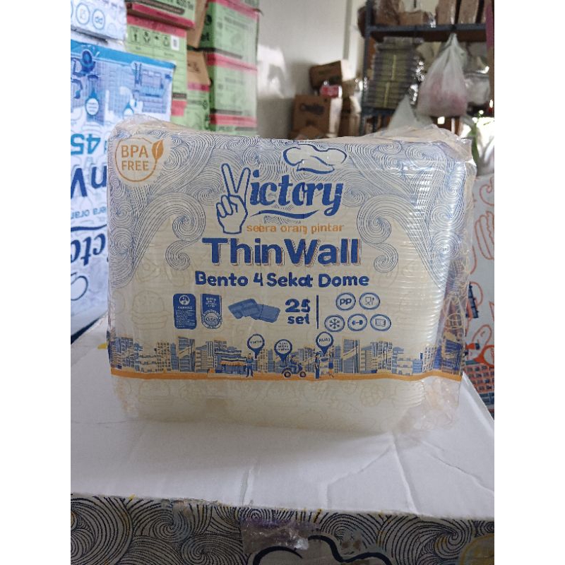 Thinwall box bento sekat 4