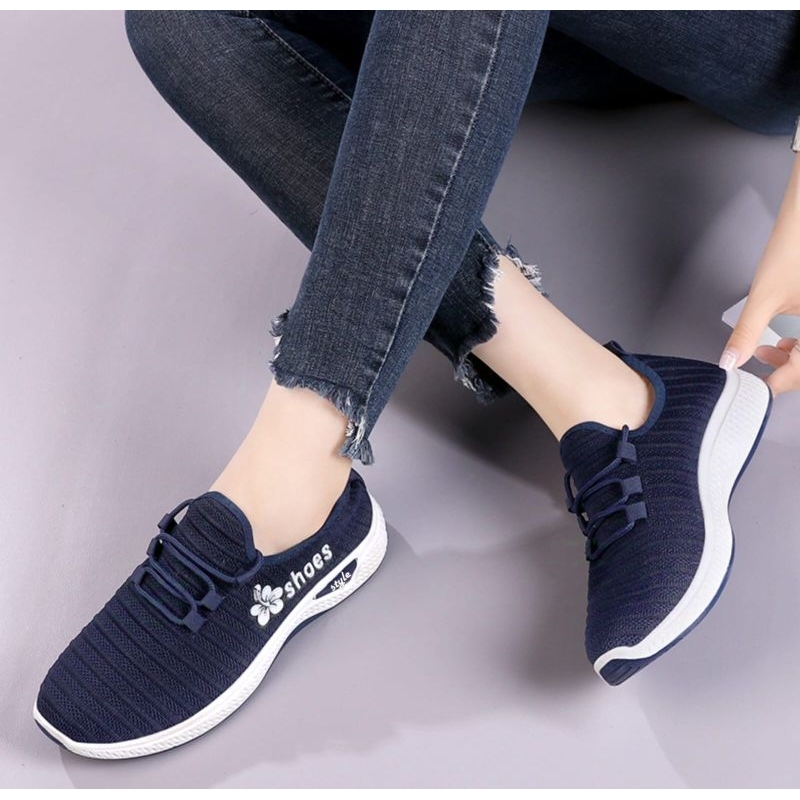 RAV ,SEPATU SNEAKER WANITA RAJUT IMPORT SNEAKERS KOREA FASHION KASUAL DAISY