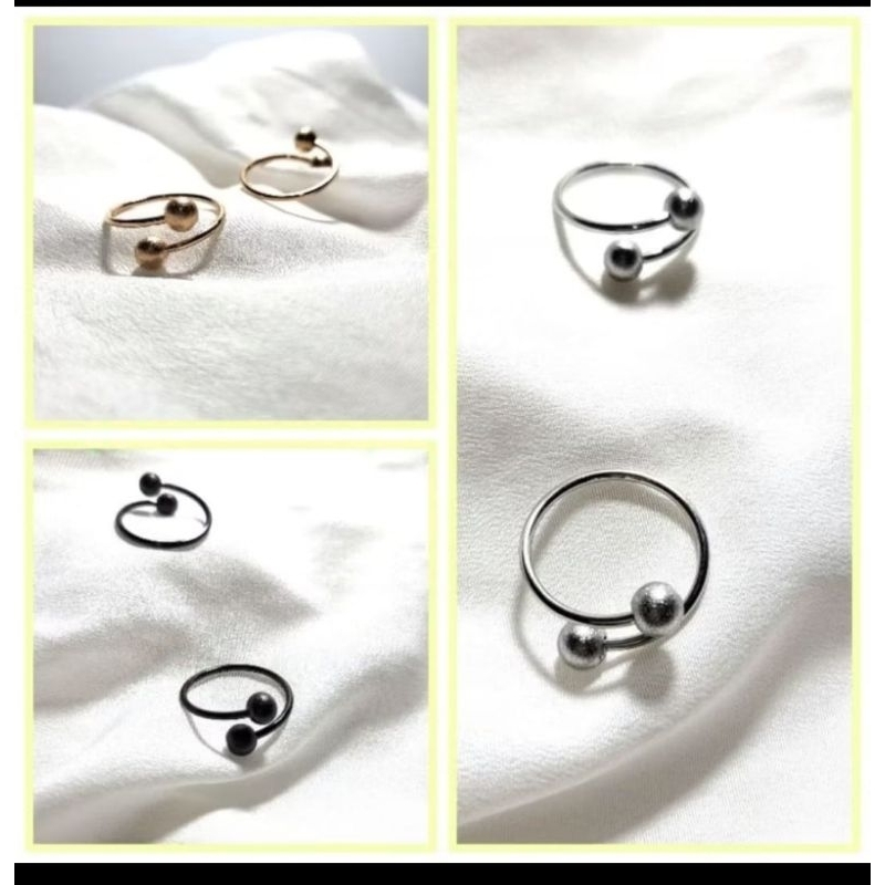 Cincin titanium Boba pasir spiral