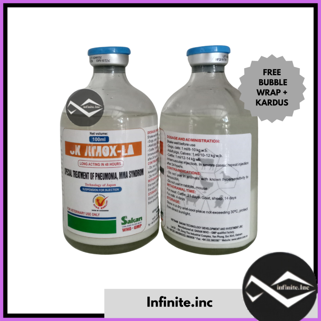 Amox La 100ml - Sk Amox 100ml Like Betamox Like Longamox Like Amoxykep