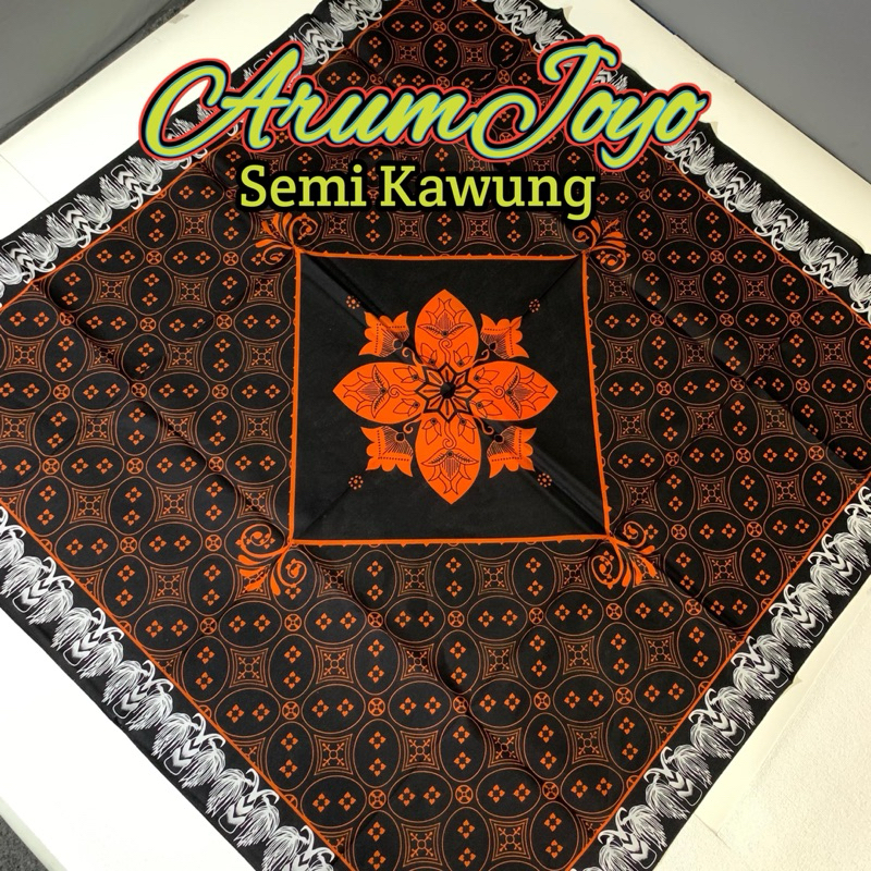 Iket kepala semi tulis batik katun segi empat