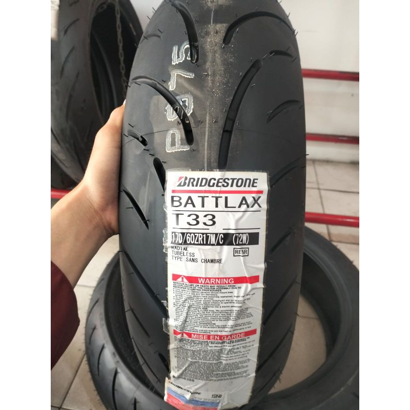 BAN LUAR BATTLAX BRIDGESTONE T33 UKURAN 170/60-17 TUBELESS