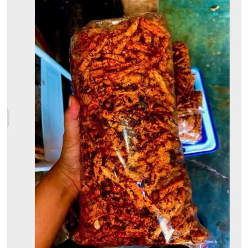 

Basreng Cikruh Pedas Daun Jeruk Viral Sultan Seblak Basreng Baso Goreng Cemilan Makanan Pedas Manis Kencur 1kg setengah kilo