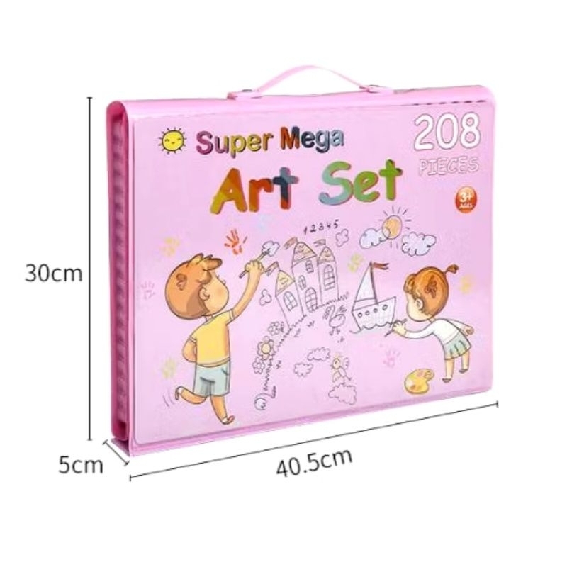 

set crayon ART set crayon 208 perlengkapan mewarnai
