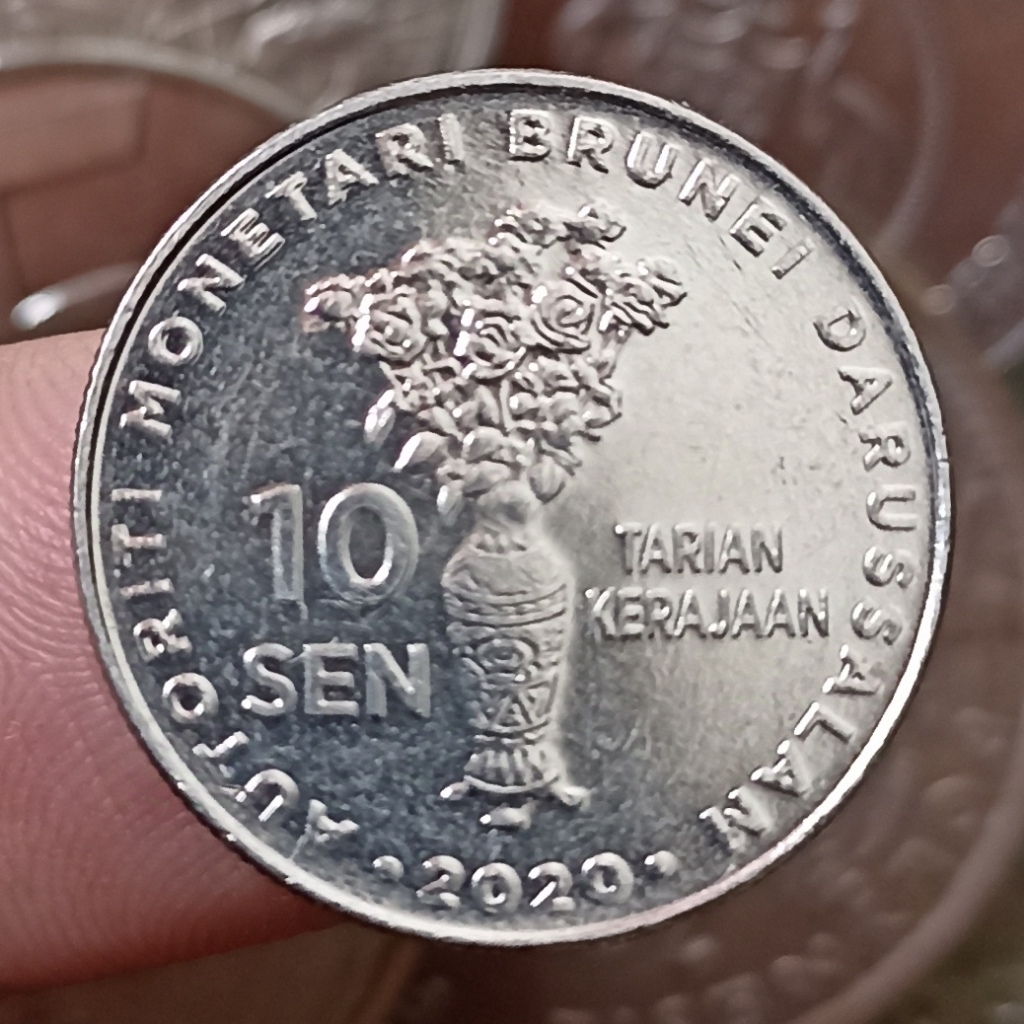 Koin Kuno Brunei Darussalam Commemorative  10 Sen