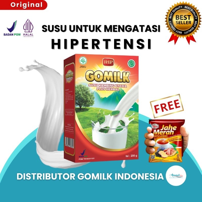 

[BISA COD + GARANSI] [GRATIS JAHE] GOMILK SUSU ETAWA PLUS HERBAL DAUN KELOR Untuk Hipertensi