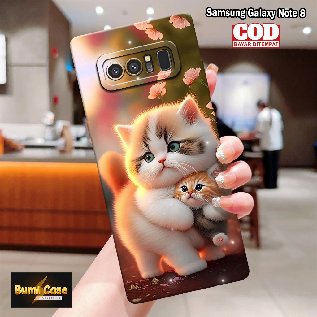Bumi Case Samsung Galaxy Note 8 - Fashion Case Kucing - Softcase Pro Camera Samsung Galaxy Note 8 - 