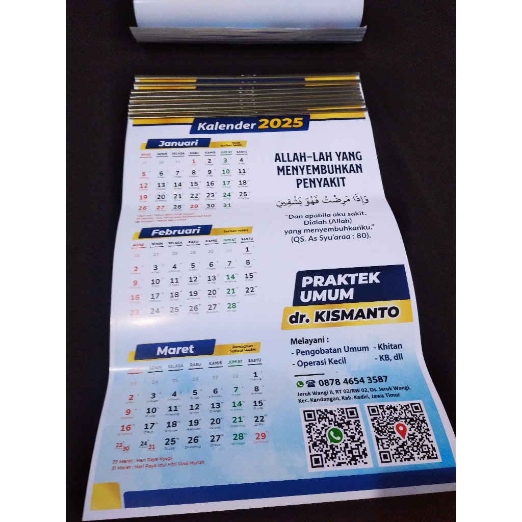 

Kalender Dinding Sekolah Pondok | Kalender Jumbo Custom 2025 ukuran 46 x 64 cm
