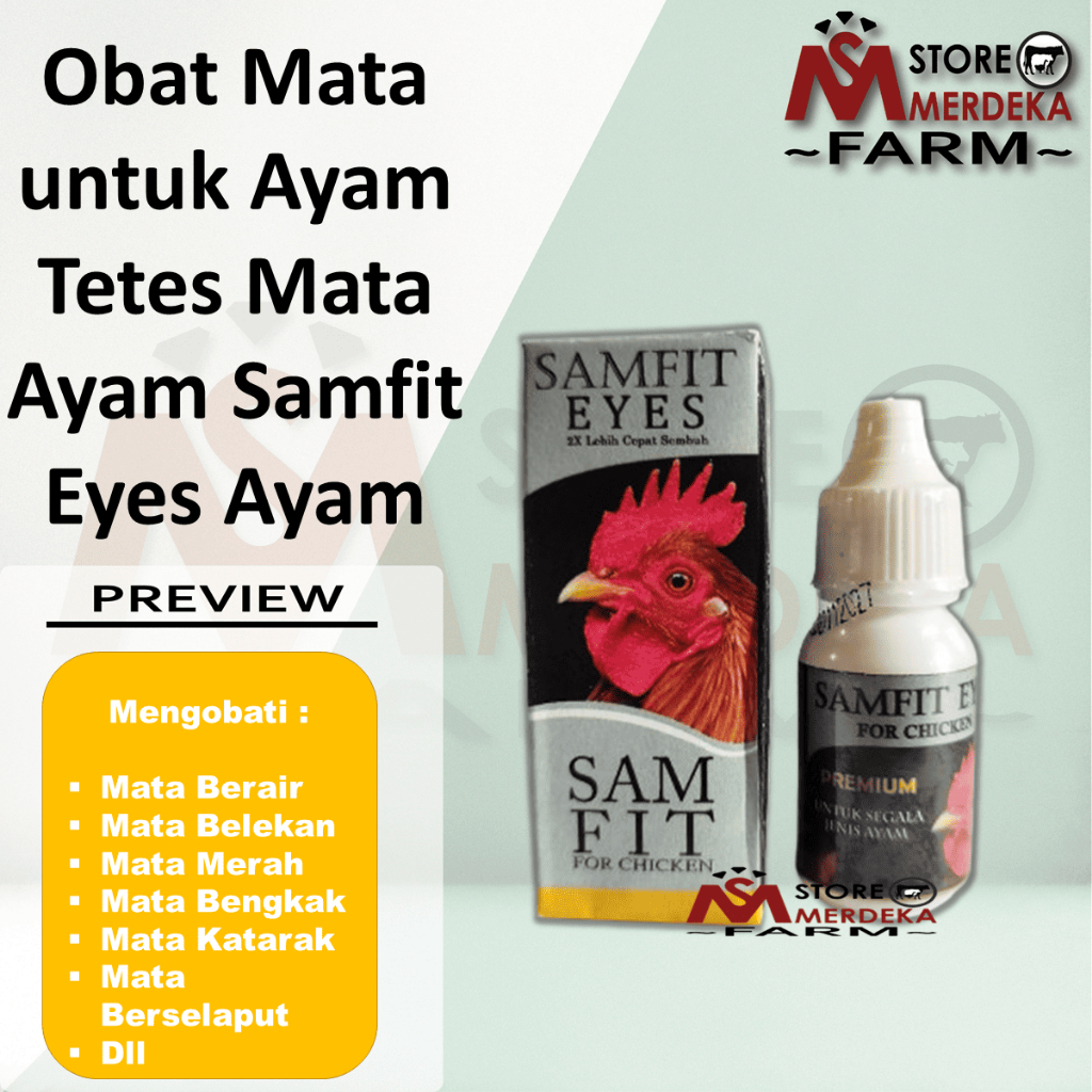 Obat Mata untuk Ayam Tetes Mata Ayam Samfit Eyes Ayam