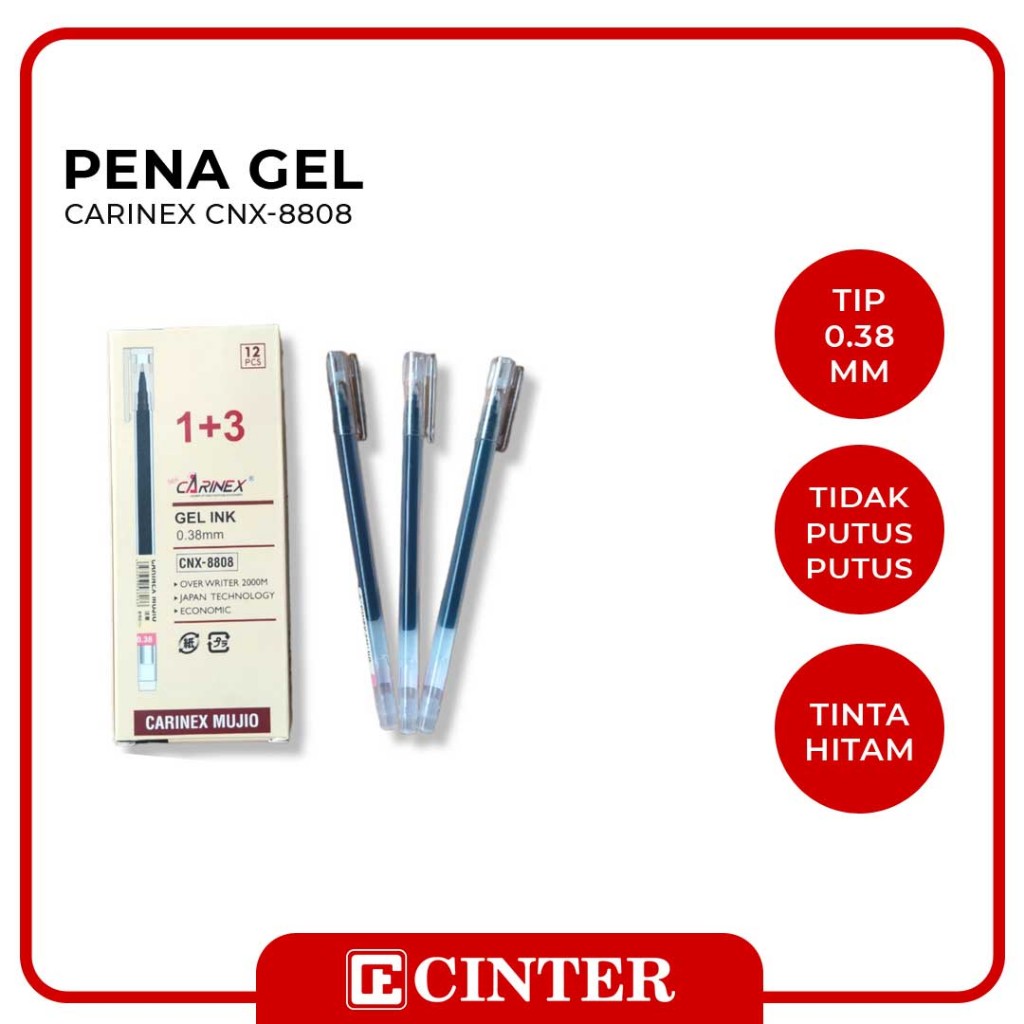

CARINEX - PENA GEL / PULPEN GEL MUJIO 0.38MM CNX-8808 BLACK