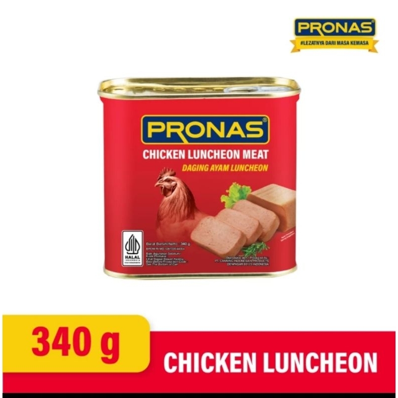 

Pronas Chicken Luncheon Daging Blok Ayam Serbaguna 340gr Kaleng