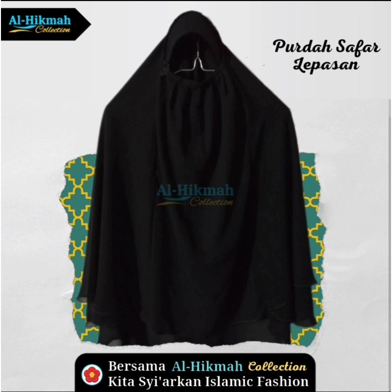 Purdah Cadar Safar Lepasan Jumbo Model Lancip AlHikmah Collection Full Siffon Silky | Purdah Lepasan