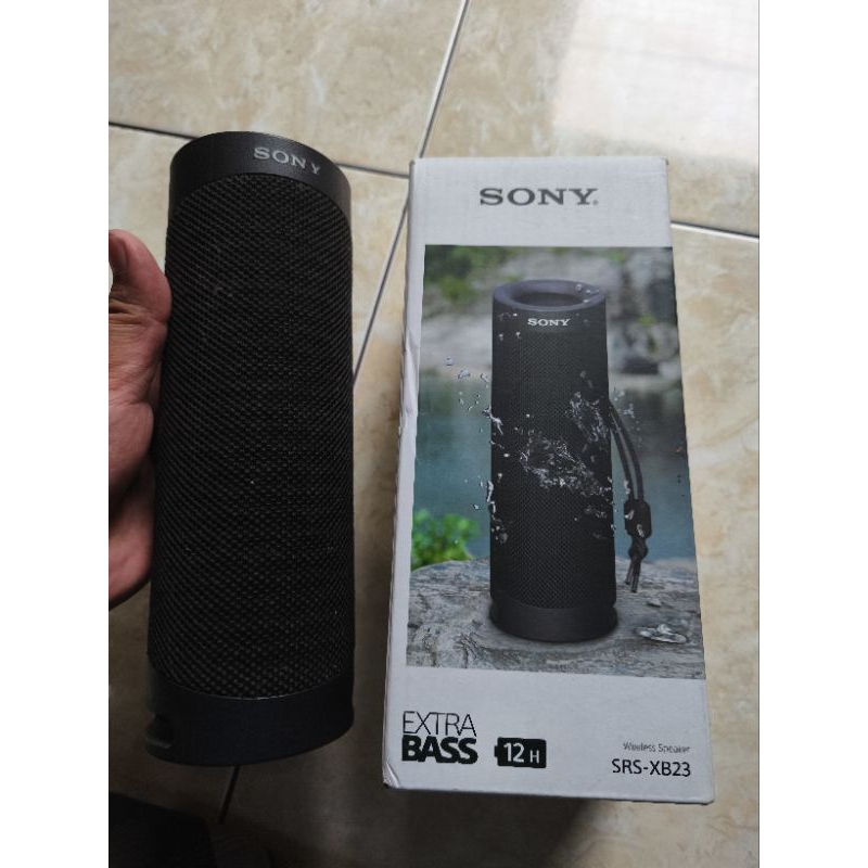 Sony SRS-XB23 Speaker Bluetooth Extra Bass Hitam/Light Blue