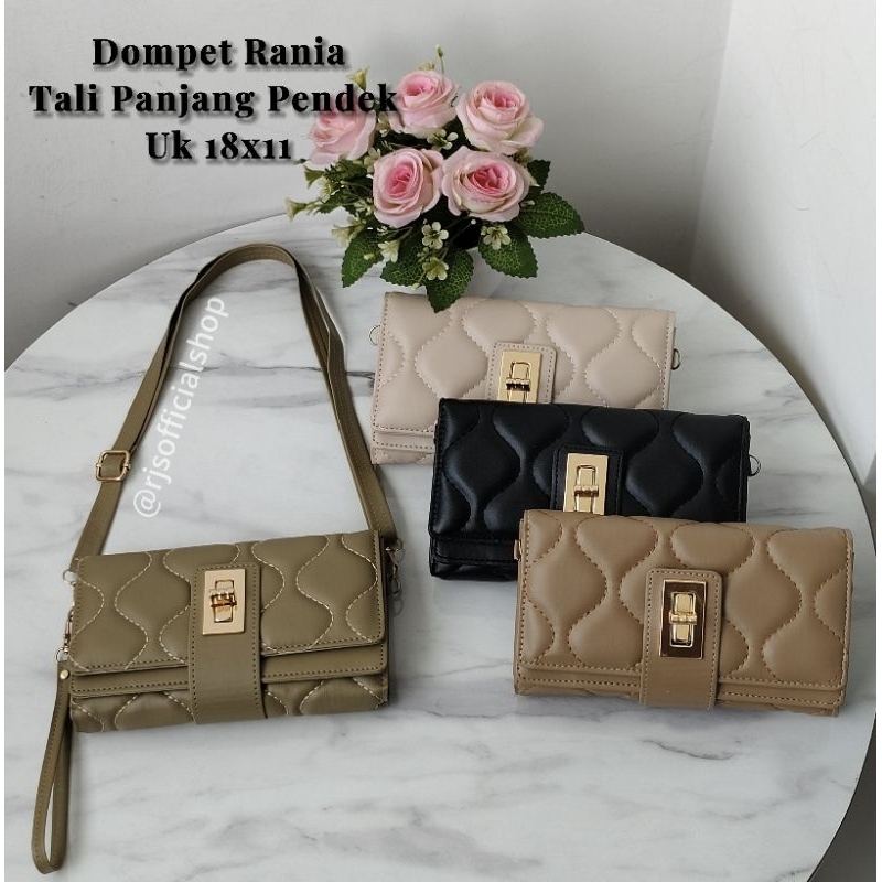 Dompet Rania bordir tali panjang pendek I dompet  orion free tali panjang pendek | dompet bordir wan